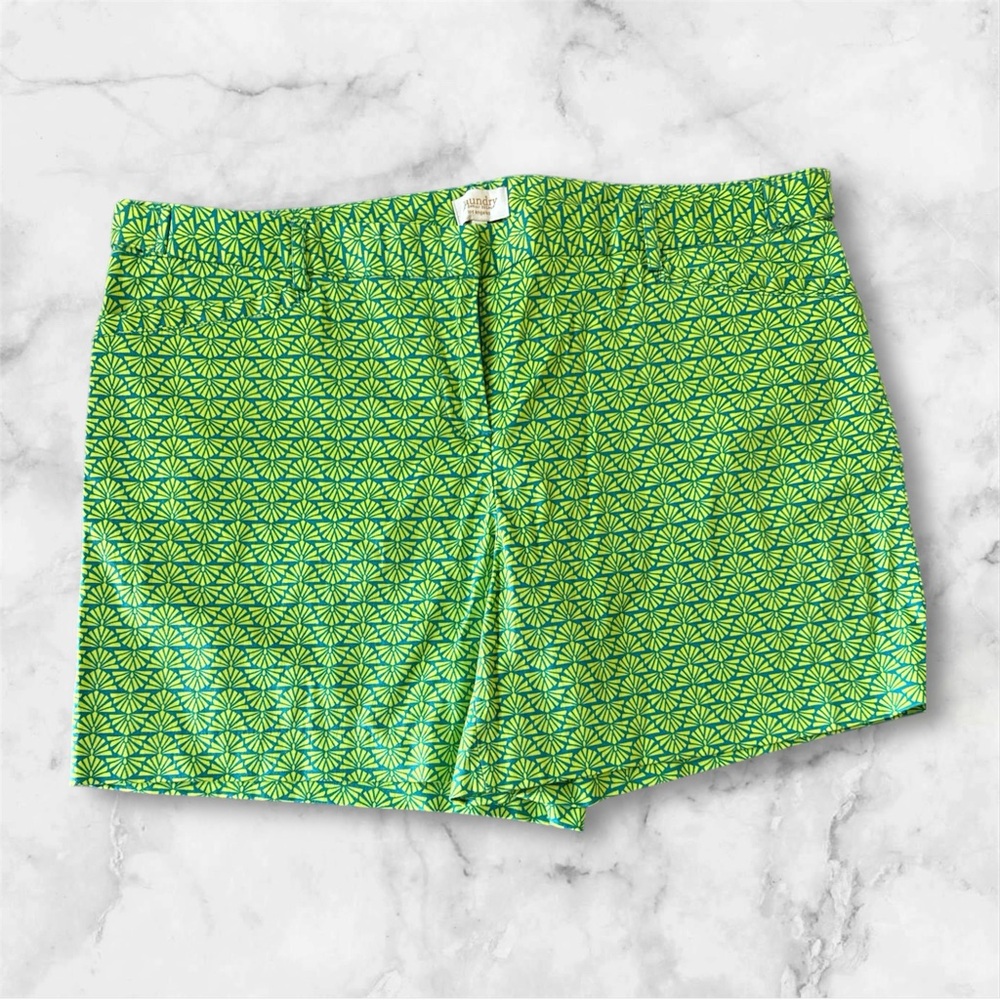 Laundry By Shelli Segal Green Patterned Women Shorts